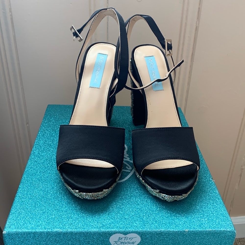 New in Box Betsey Johnson Blue Heels